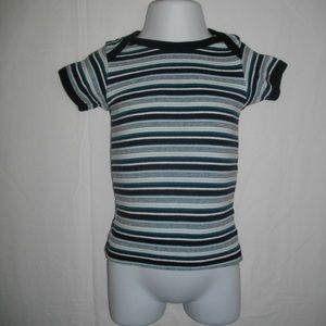 2 Unbranded Babys Short Sleeve Tops Stripes Red 6M